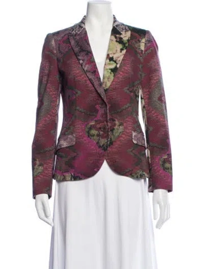 Pre-owned Etro Wool Paisley Print Blazer In Red