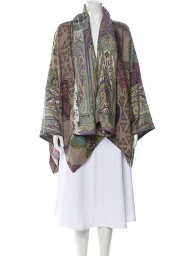 Pre-owned Etro Wool Paisley Print Jacket In Multicolor