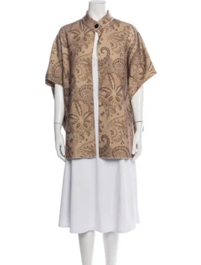 Pre-owned Etro Wool Paisley Print Jacket In Neutrals