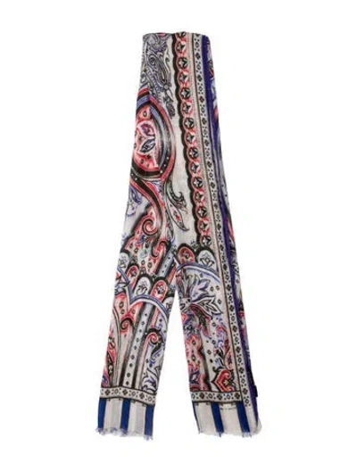 Pre-owned Etro Wool Paisley Print Scarf W/ Tags