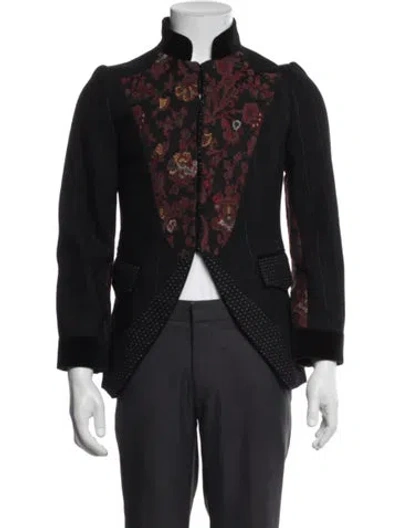 Pre-owned Etro Wool Paisley Print Suit In Black