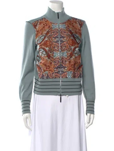 Pre-owned Etro Wool Paisley Print Sweater In Blue