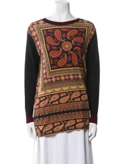 Pre-owned Etro Wool Paisley Print Tunic In Blue