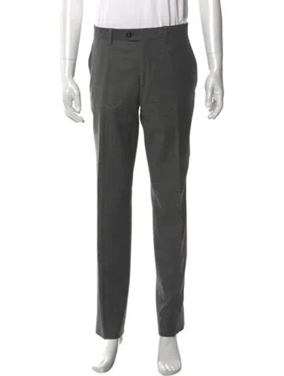 Pre-owned Etro Wool Pants In Gray