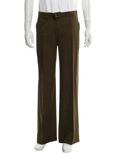 Pre-owned Etro Wool Pants In Green