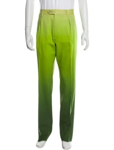 Pre-owned Etro Wool Pants In Green