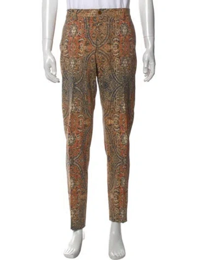 Pre-owned Etro Wool Pants In Neutral