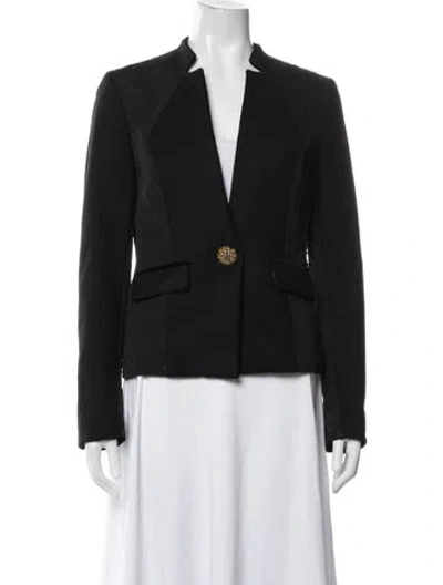 Pre-owned Etro Wool Patterned Blazer In Black
