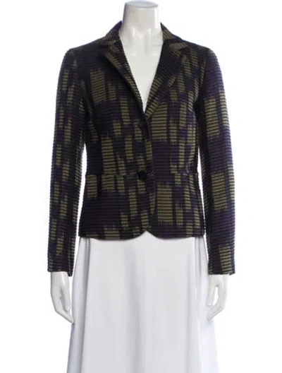 Pre-owned Etro Wool Patterned Blazer In Black/neutrals