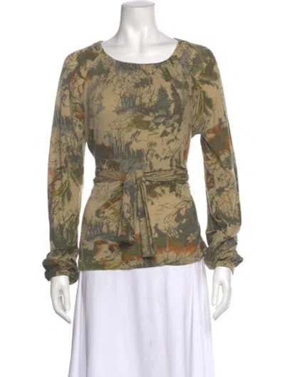Pre-owned Etro Wool Patterned Blouse In Neutral
