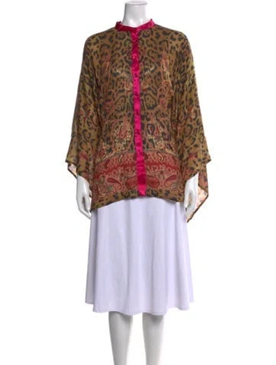 Pre-owned Etro Wool Patterned Blouse In Neutrals