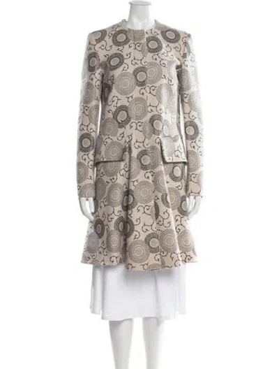Pre-owned Etro Wool Patterned Coat In Neutral