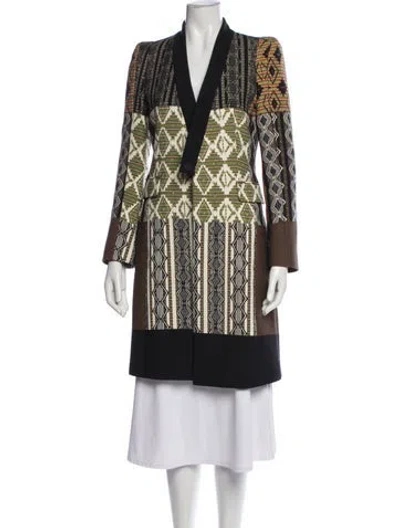 Pre-owned Etro Wool Patterned Jacket In Multi
