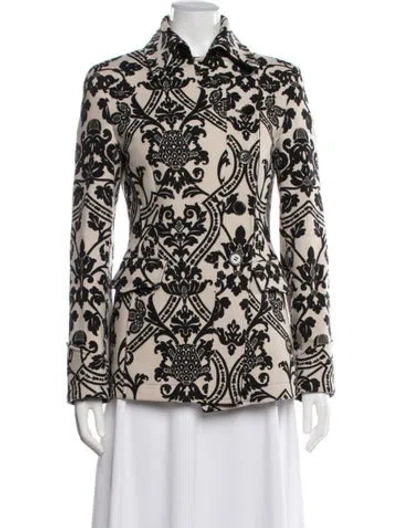 Pre-owned Etro Wool Patterned Jacket In Neutrals