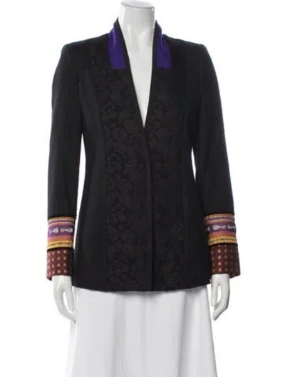 Pre-owned Etro Wool Patterned Jacket W/ Tags In Brown