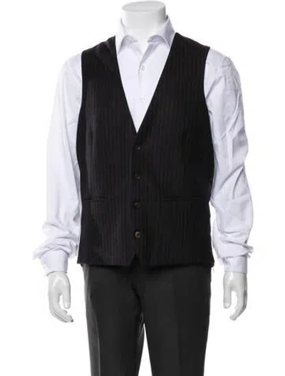 Pre-owned Etro Wool Patterned Suit Vest In Blue