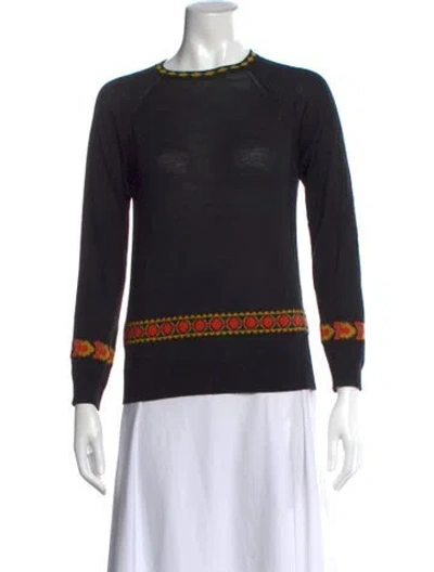 Pre-owned Etro Wool Patterned Sweater In Black