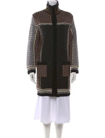 Pre-owned Etro Wool Patterned Sweater In Brown
