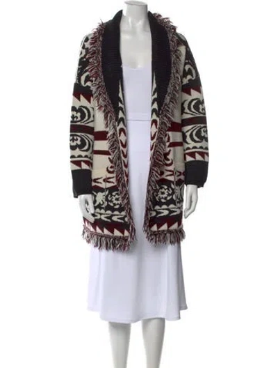 Pre-owned Etro Wool Patterned Sweater In Burgundy