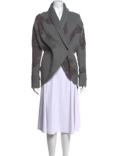 Pre-owned Etro Wool Patterned Sweater In Grey