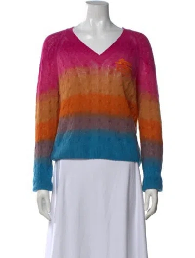 Pre-owned Etro Wool Patterned Sweater In Multi