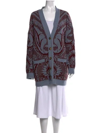 Pre-owned Etro Wool Patterned Sweater In Multicolor