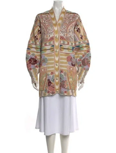 Pre-owned Etro Wool Patterned Sweater In Pink