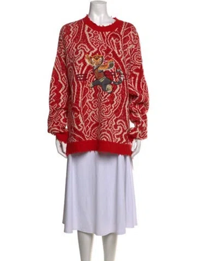 Pre-owned Etro Wool Patterned Sweater In Pink/red