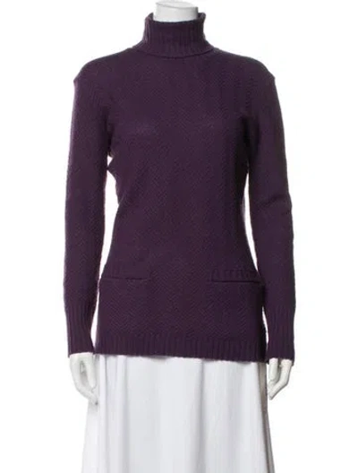 Pre-owned Etro Wool Patterned Sweater In Purple