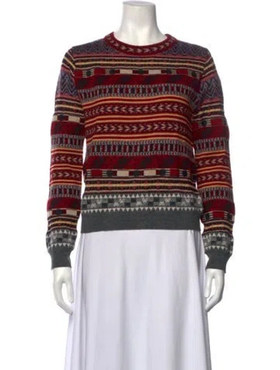 Pre-owned Etro Wool Patterned Sweater W/ Tags In Grey