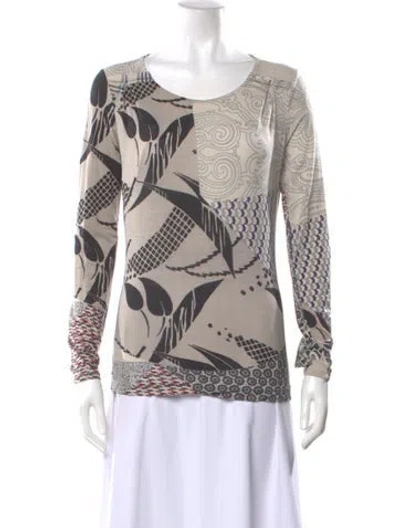 Pre-owned Etro Wool Patterned Top In Multi