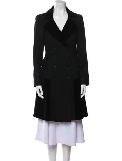 Pre-owned Etro Wool Peacoat In Black