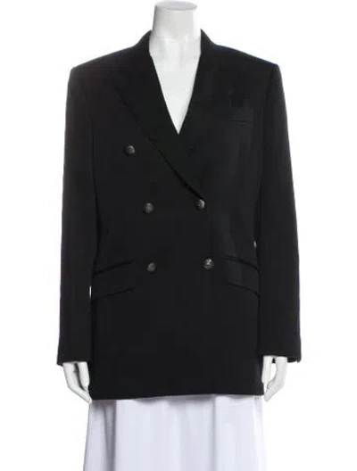 Pre-owned Etro Wool Peacoat In Gray