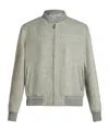 Etro Zip-up Wool Bomber Jacket In Gray