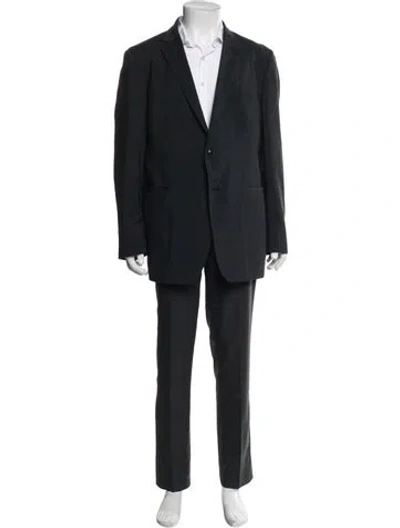 Pre-owned Etro Wool Plaid Print Blazer In Black