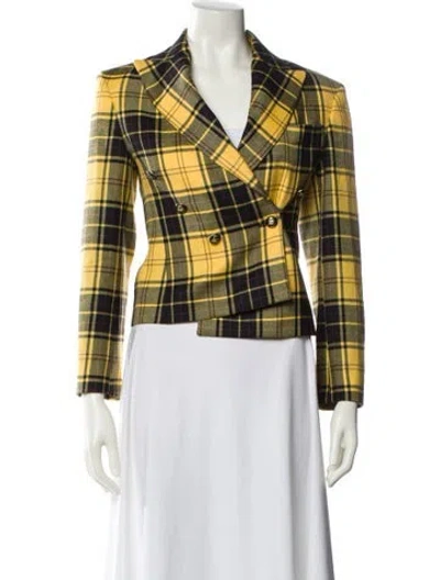 Pre-owned Etro Wool Plaid Print Blazer W/ Tags In Multi