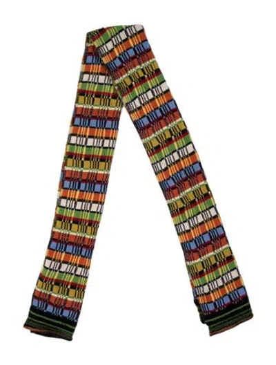 Pre-owned Etro Wool Plaid Print Scarf In Multicolor