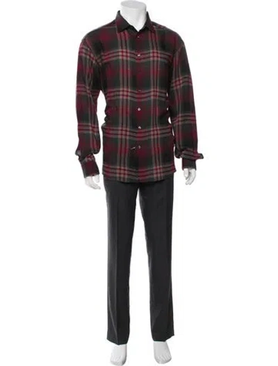 Pre-owned Etro Wool Plaid Print Shirt In Multi