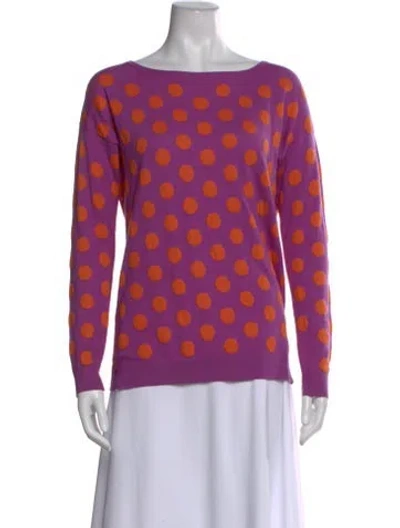 Pre-owned Etro Wool Polka Dot Print Sweater In Purple