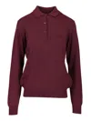 Etro Wool Polo Shirt Knitwear Bordeaux In Burgundy