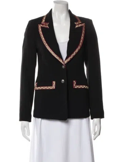 Pre-owned Etro Wool Printed Blazer In Black
