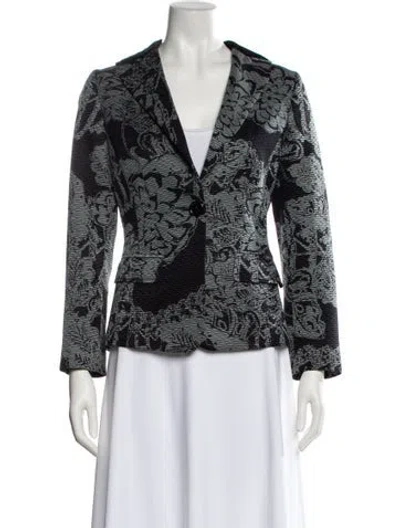 Pre-owned Etro Wool Printed Blazer In Blue