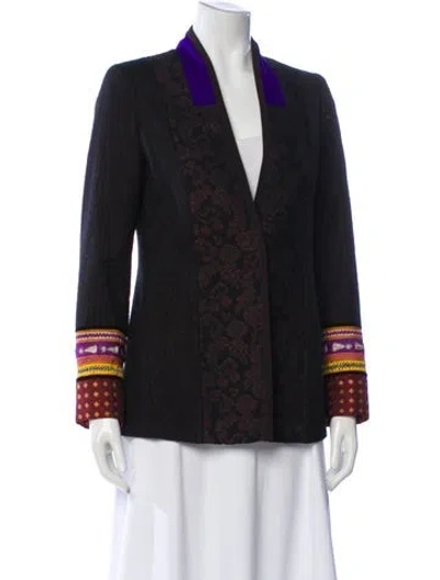 Pre-owned Etro Wool Printed Blazer In Brown