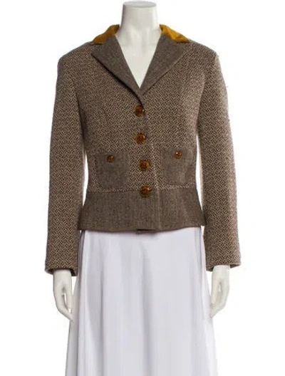 Pre-owned Etro Wool Printed Blazer In Neutral