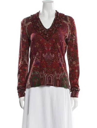 Pre-owned Etro Wool Printed Blouse In Multi