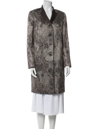 Pre-owned Etro Wool Printed Coat In Gold