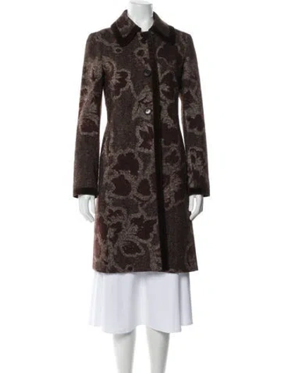 Pre-owned Etro Wool Printed Evening Jacket In Brown