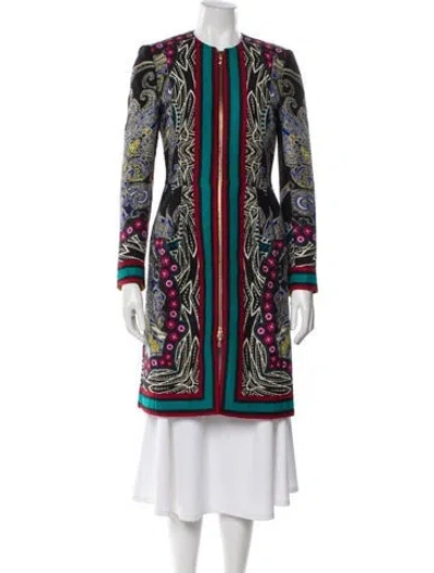 Pre-owned Etro Wool Printed Evening Jacket In Multi