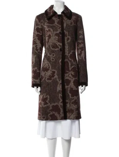 Pre-owned Etro Wool Printed Jacket In Brown