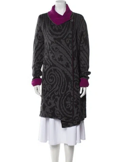 Pre-owned Etro Wool Printed Jacket In Gray